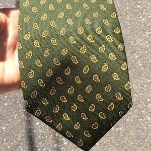 1960’s Vintage Brooks Bros Olive Grn Wool Necktie
